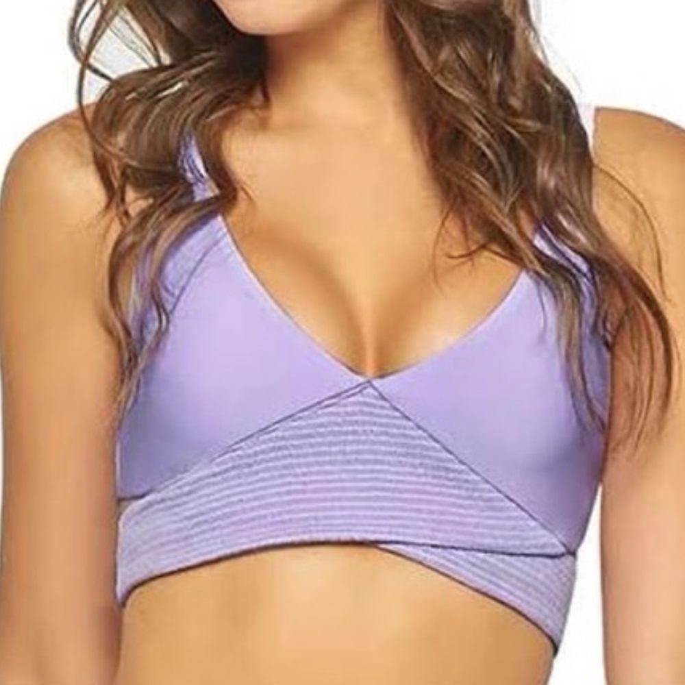 PilyQ Lavender Criss Cross Bikini Top